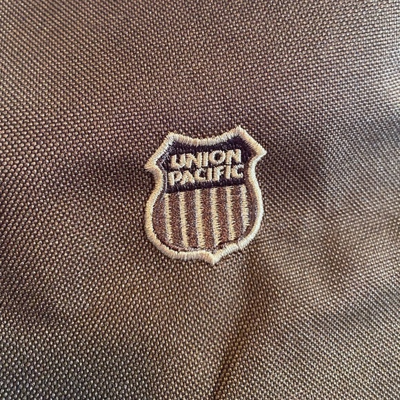 4 for $20 SALE! Union Pacific Embroidered Canvas Market Tote, Brown, OS - Picture 6 of 10